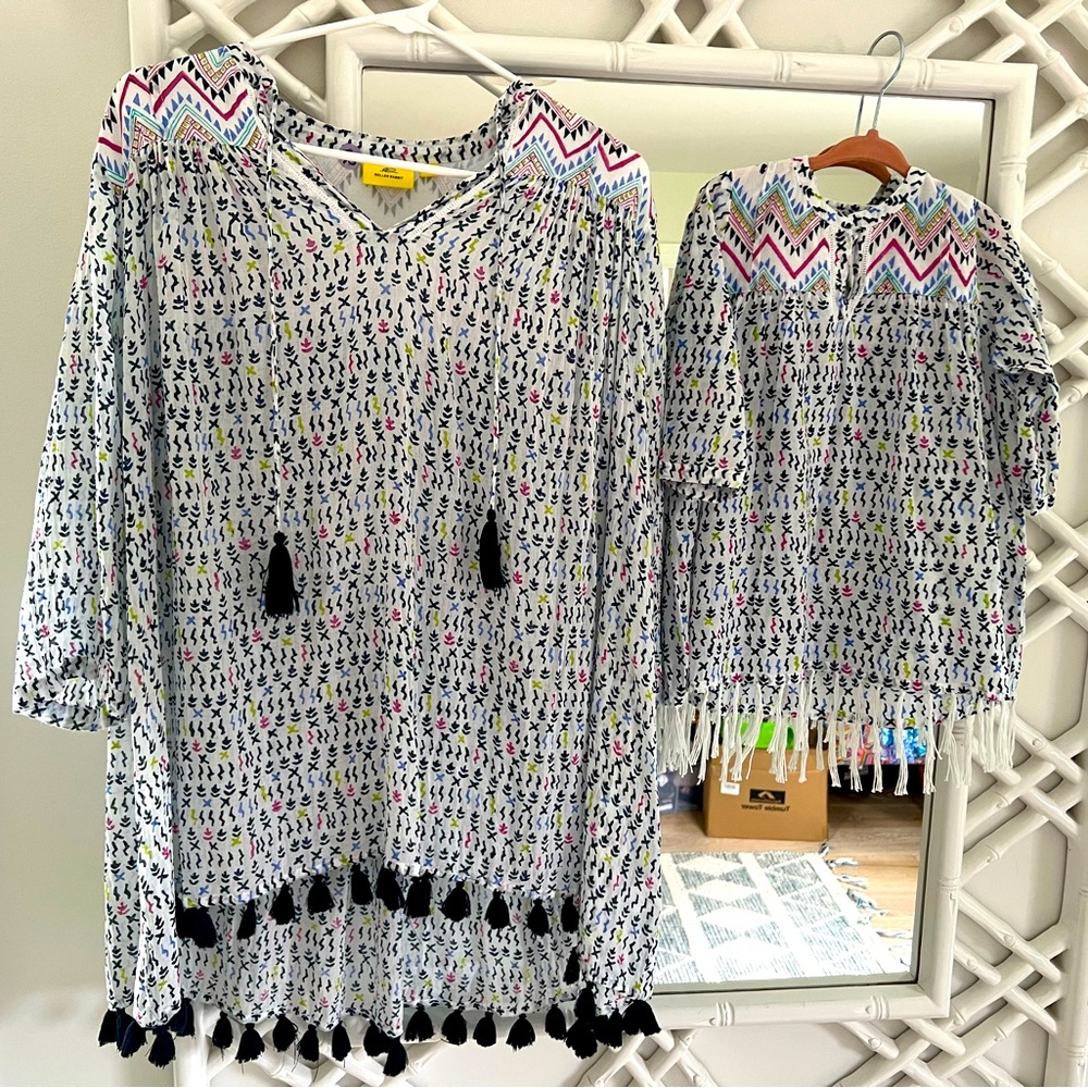 Roberta Roller Rabbit mommy and me coverup set. Worn 1x. Size S and 4 (child)